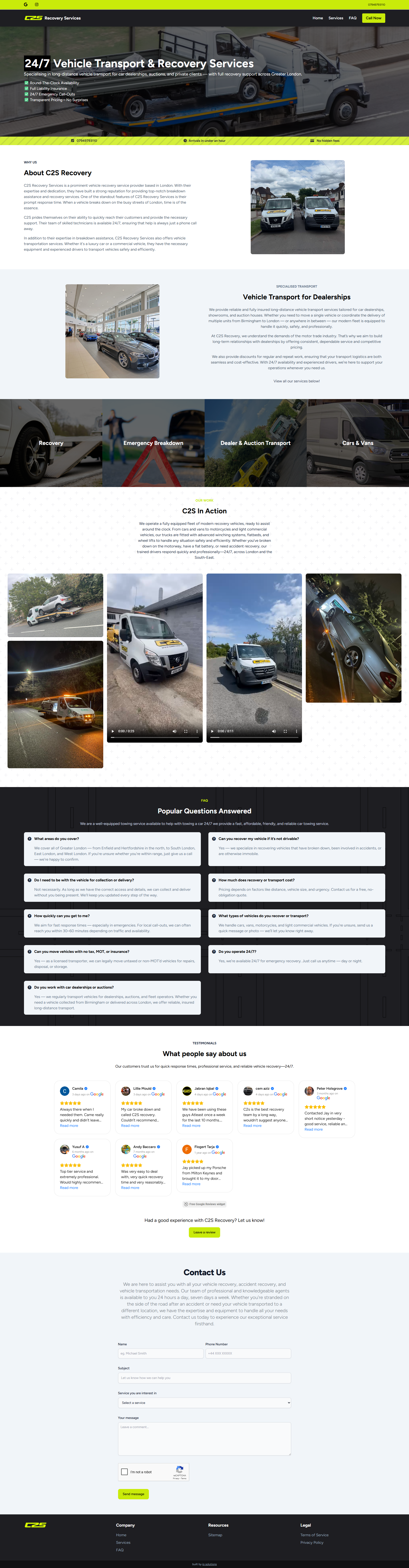 C2S Recovery Website